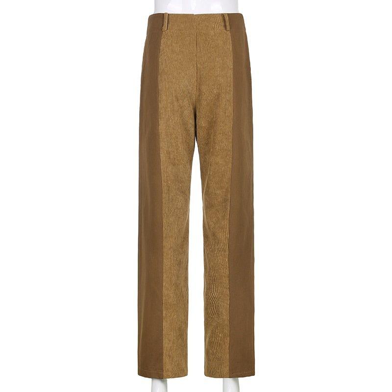 Influence Me Vintage Patchwork Brown Pants