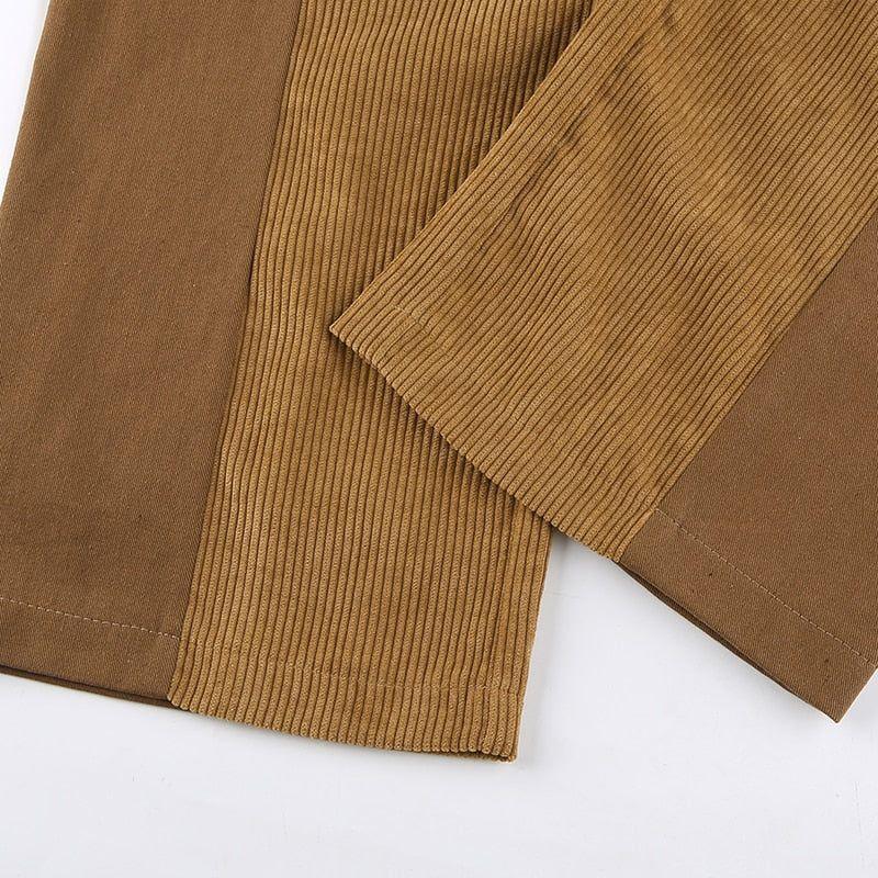 Influence Me Vintage Patchwork Brown Pants