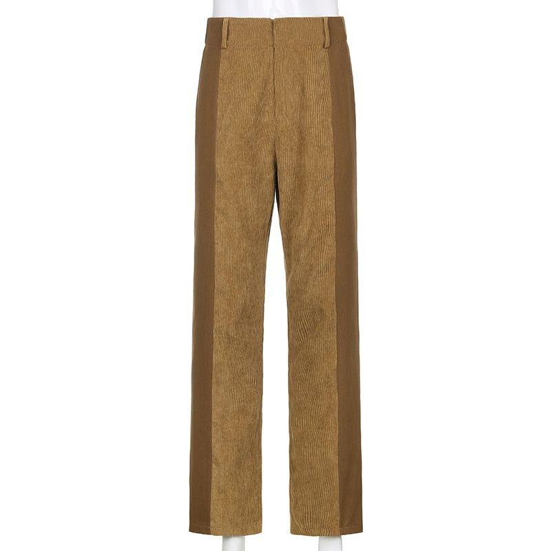 Influence Me Vintage Patchwork Brown Pants