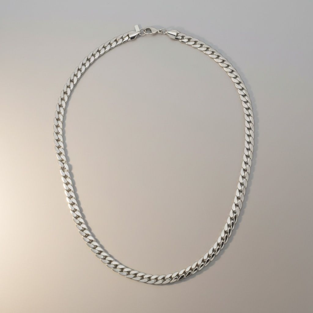 Men’s Stainless Steel 8mm Miami Chain Necklace 20in Trendy Jewelry