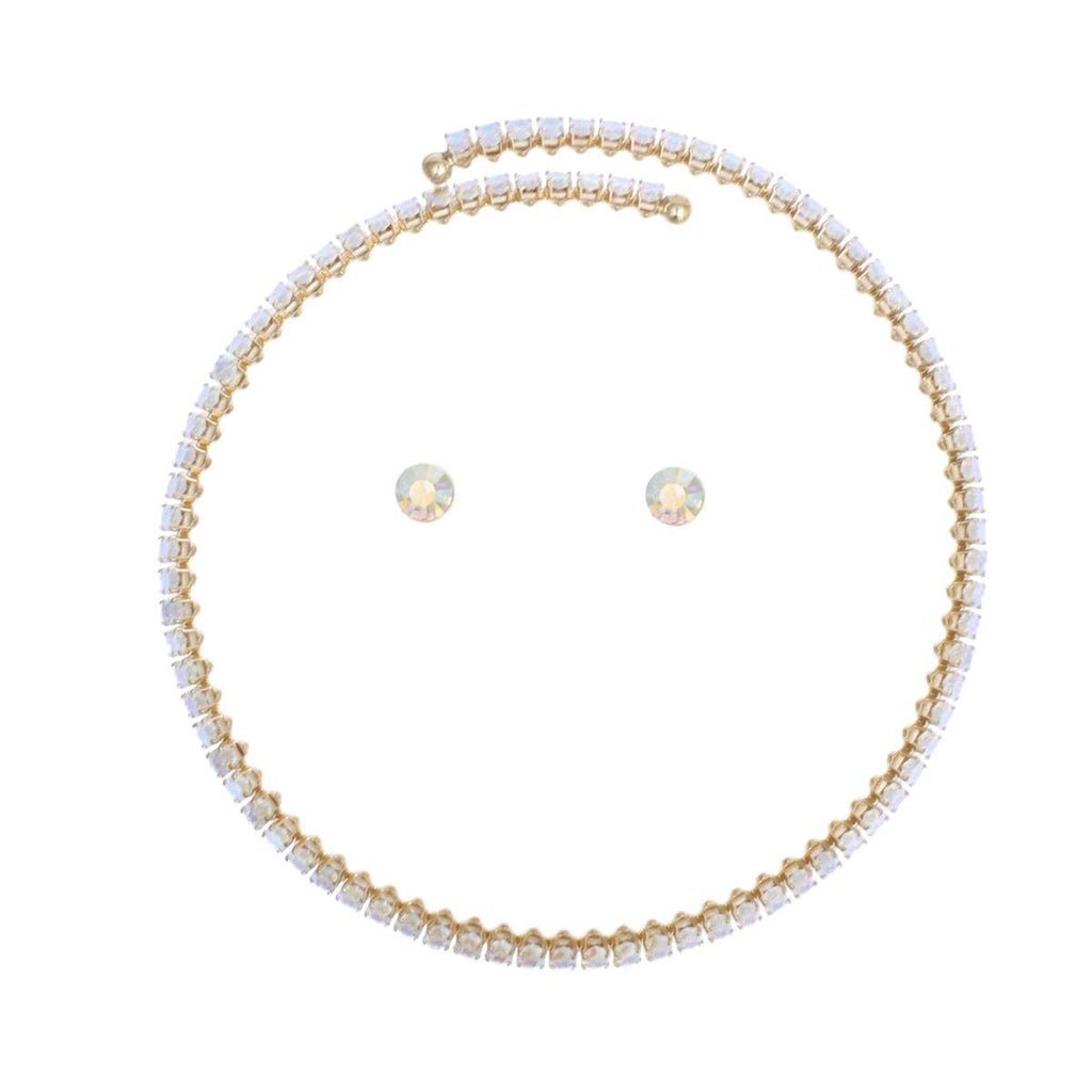 Choker Gold Memory Wire Aurbo Marquise Necklace