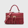 Juliette Tweed & Leather Handbag with Shoulder Strap