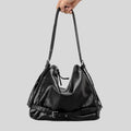 Kayren Belt Buckle Leather Shoulder Bag