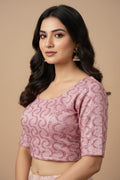 Embroidered Crop Top Blouse