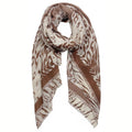 Women’s Scarf Wrap Brown Animal Print Stylish Accessory