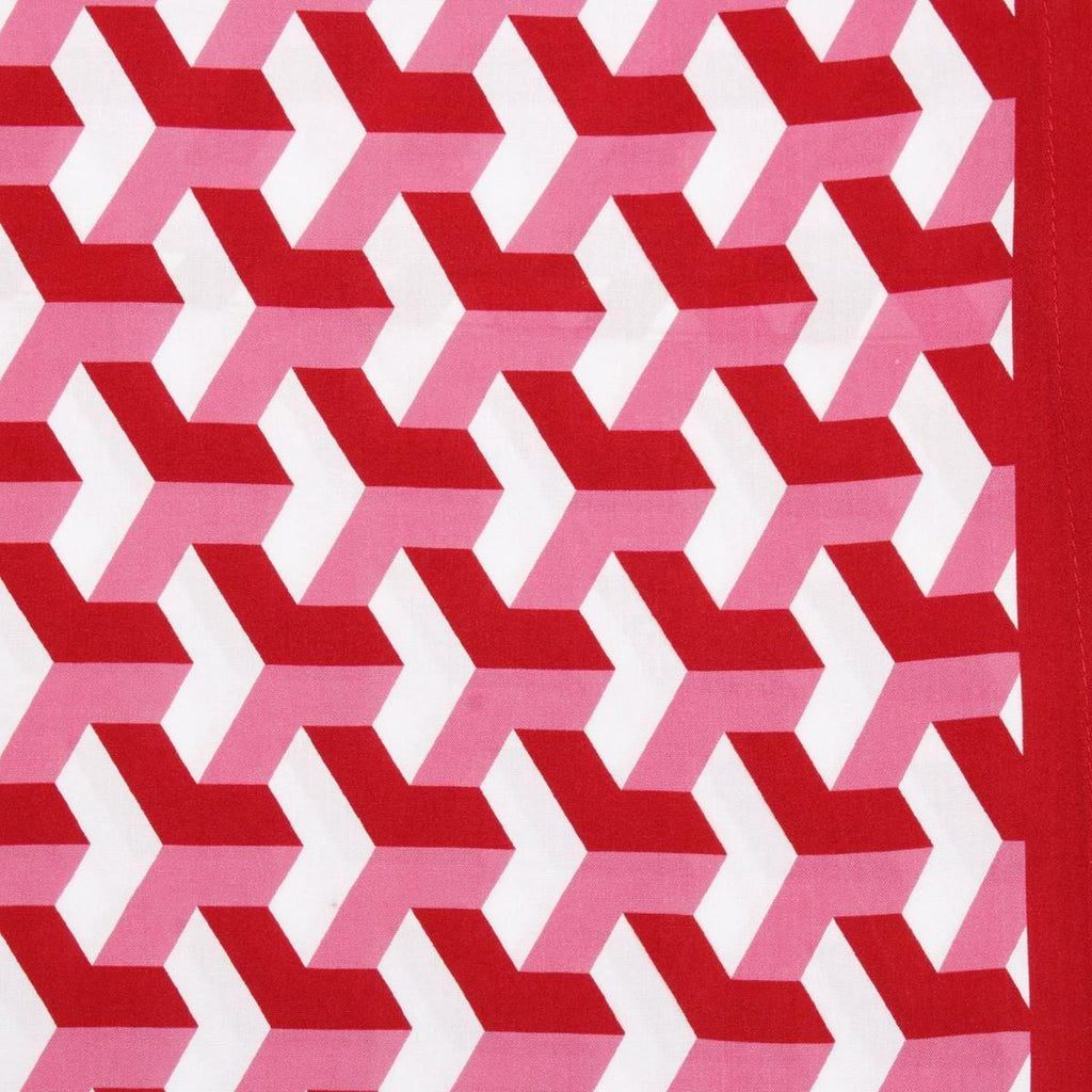 DST Sorority Kimono Red White Block Print Women