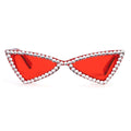 Sunglasses Red Cat Eye Retro Rhinestone Stylish Eyewear