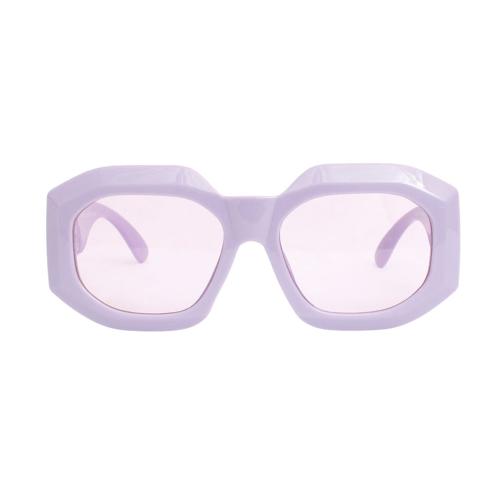 Oversized Purple Sunglasses Geo Luxe Stylish Eyewear
