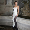 Lumi Satin Maxi Dress With Lace Detail