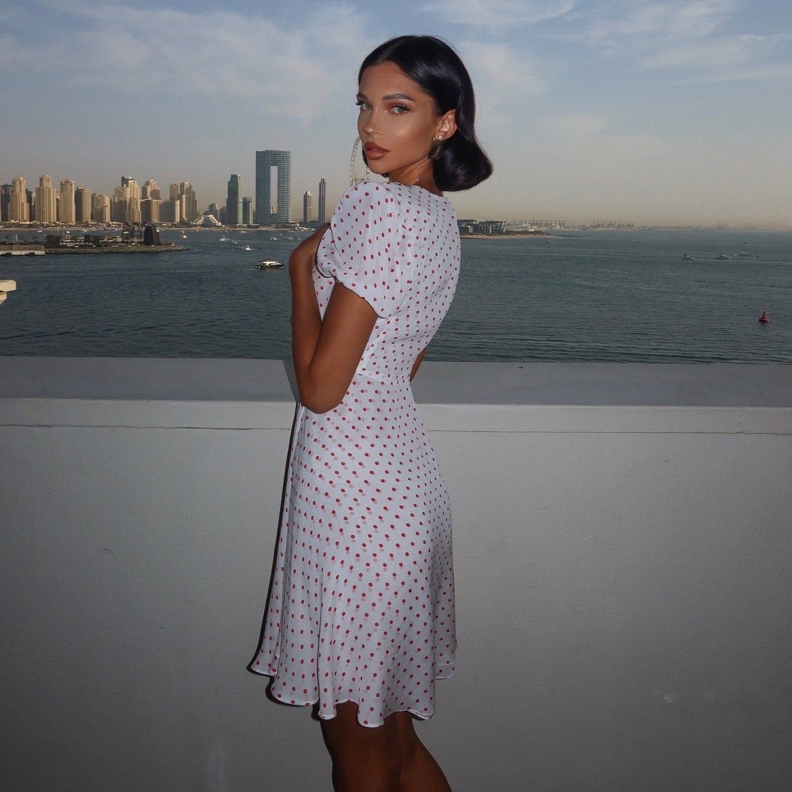 Maelis Polka Dot Vintage Mini Dress