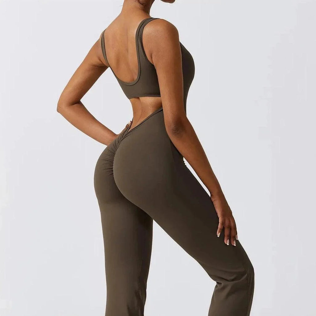 Make It Sexy Brown Push-Up Jumpsuit