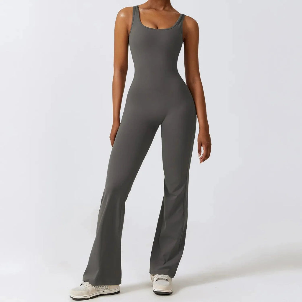 Make It Sexy Gray Push-Up Jumpsuit