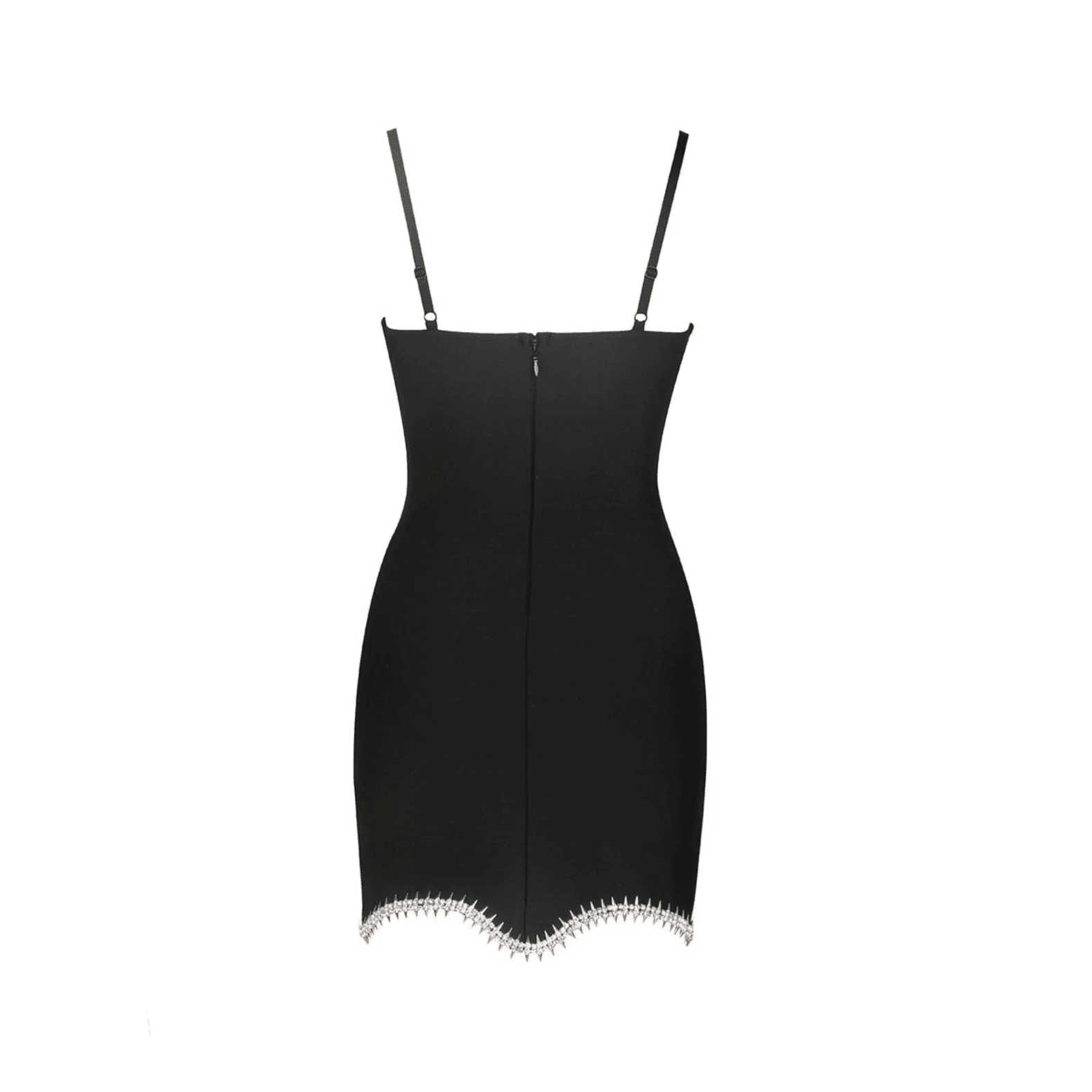 Manetica Black Bow Mini Dress with Diamonds