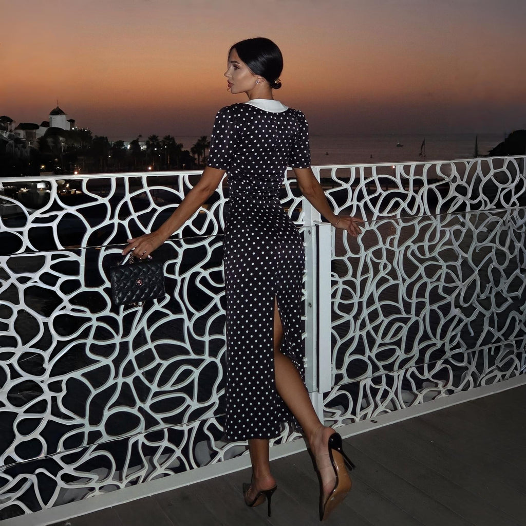 Manon Polka Dot Vintage Midi Dress