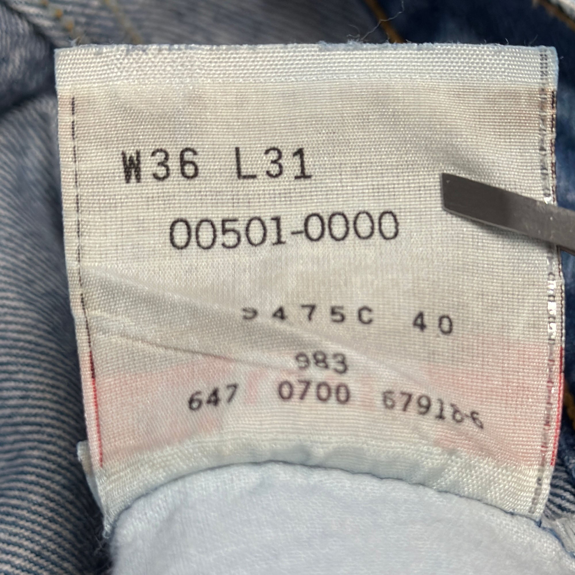 Levi's Men's Vintage 501 (501xx) Straight Leg Jeans - Tagged: 36x31; Actual: 33x28