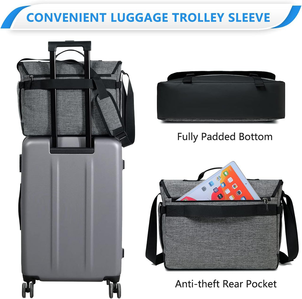 Water Resistant Laptop Messenger Bag 17 Inch Work Shoulder Bag