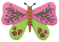 Botanical Butterfly Garden Painted Art Rock