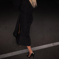 Misty Black Oversize Long Sleeve Cardigan