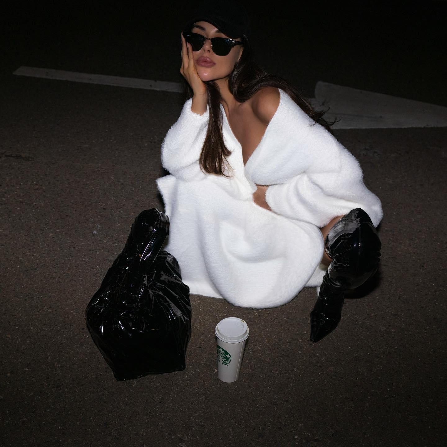 Misty White Oversize Long Sleeve Cardigan