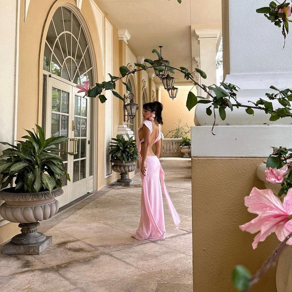 Modern Edge Slip Satin Maxi Dress