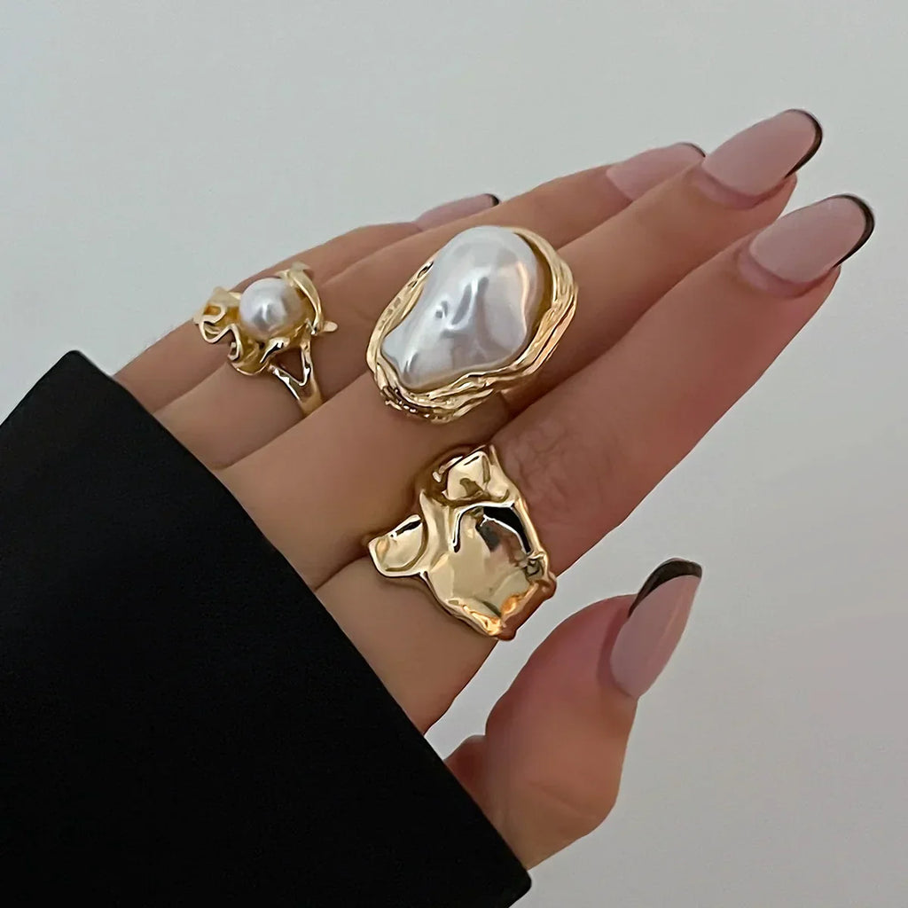 Molten Pearl Ring Set