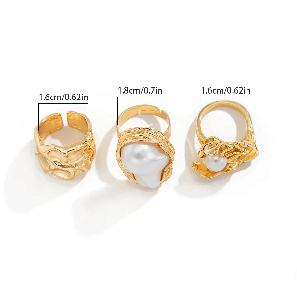 Molten Pearl Ring Set