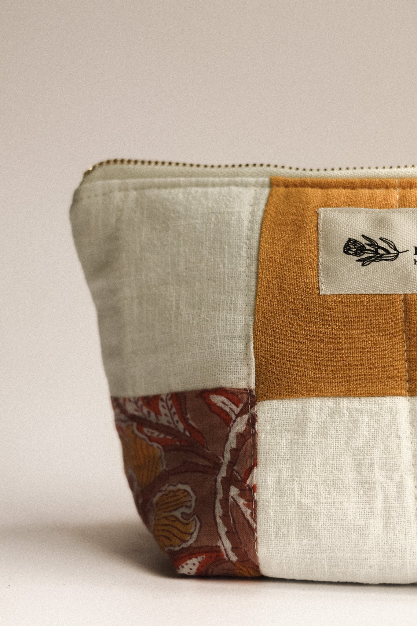 Patchwork Quilted Cosmetic Pouch