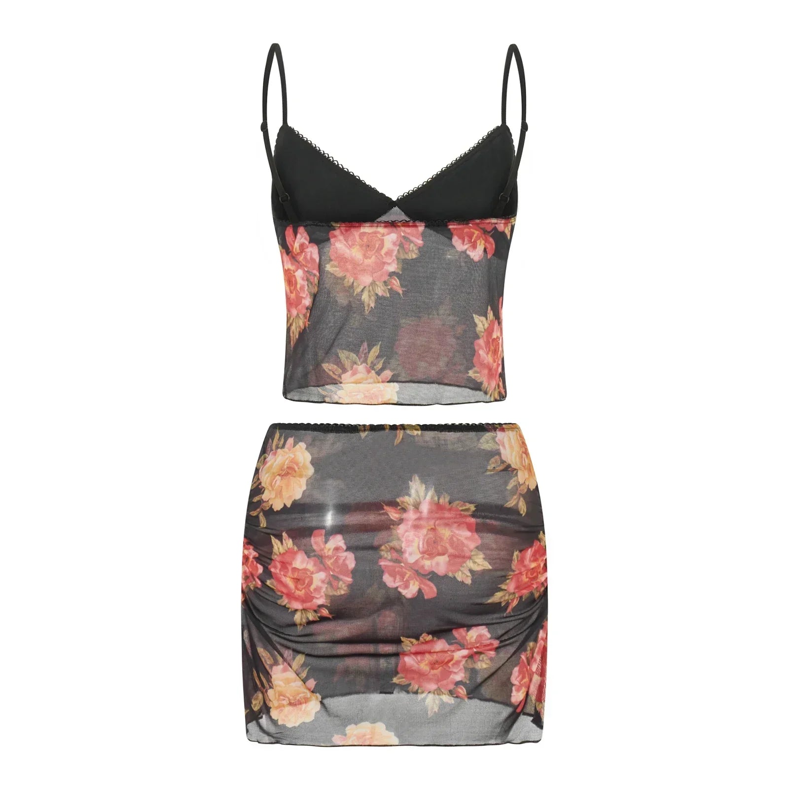 Nazira Floral Mesh Two Piece Set