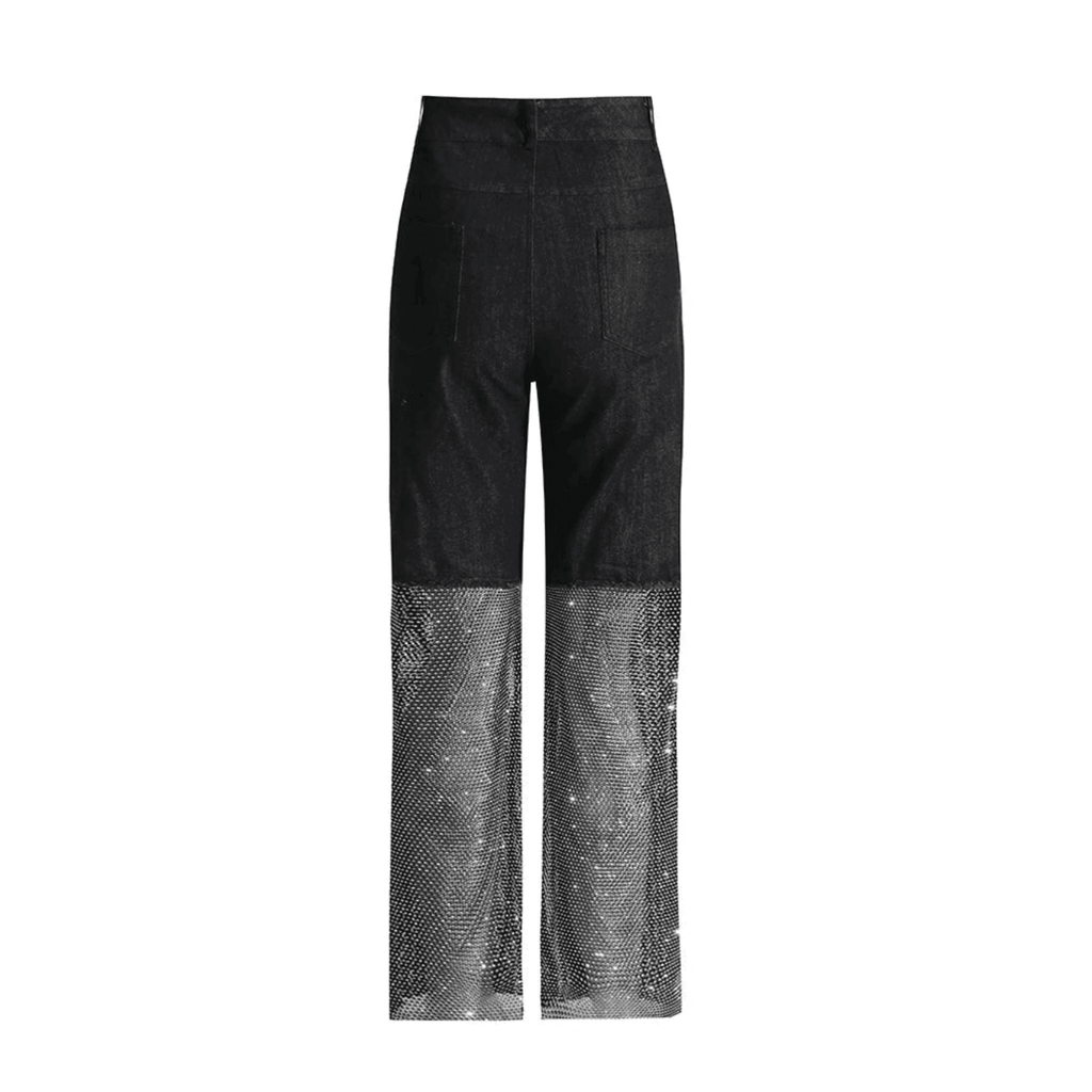 Night Moves Black Diamond Mesh Jeans