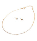 Elegant Clear Stone Necklace Set Stylish Jewelry Accessory
