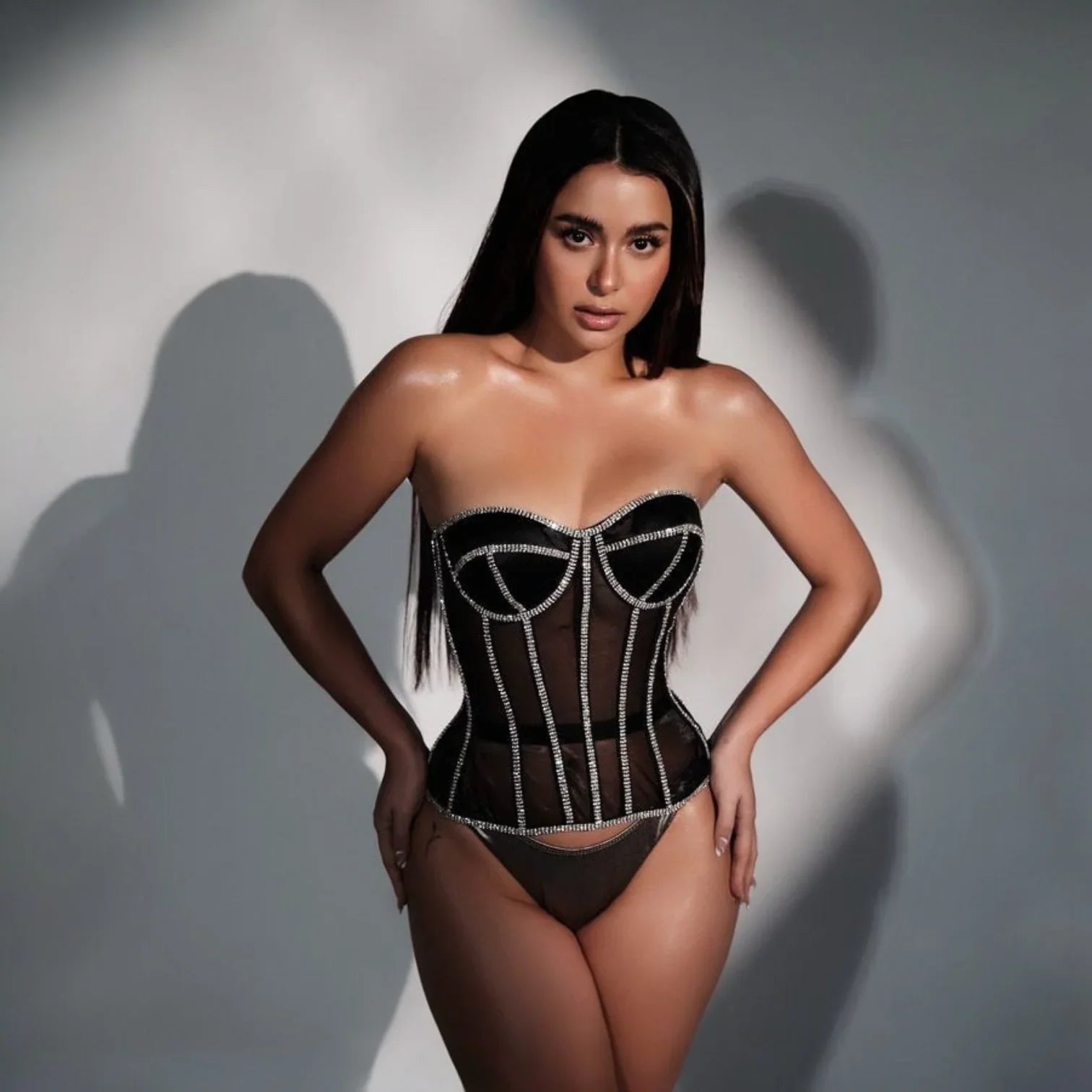 Noelia Crystal Mesh Shaping Corset