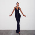 Noor Ruched Halter Maxi Dress