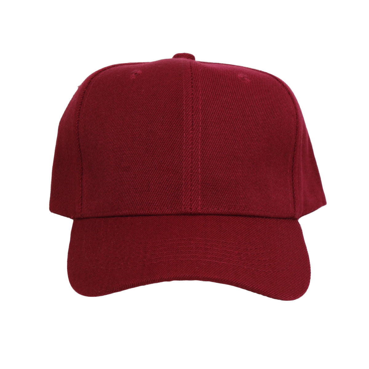 Women’s Burgundy Canvas Baseball Cap Casual Stylish Hat