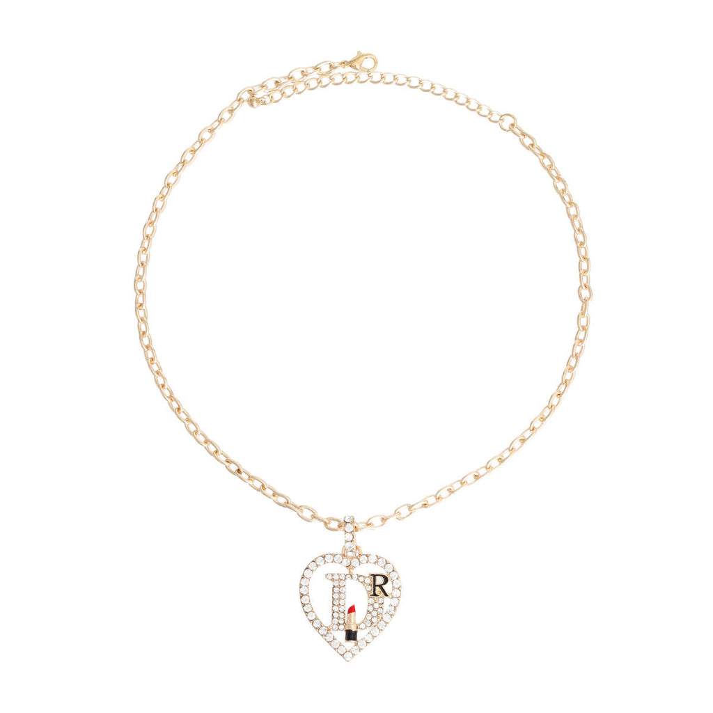 Statement Heart Necklace Gold Designer Stylish Jewelry