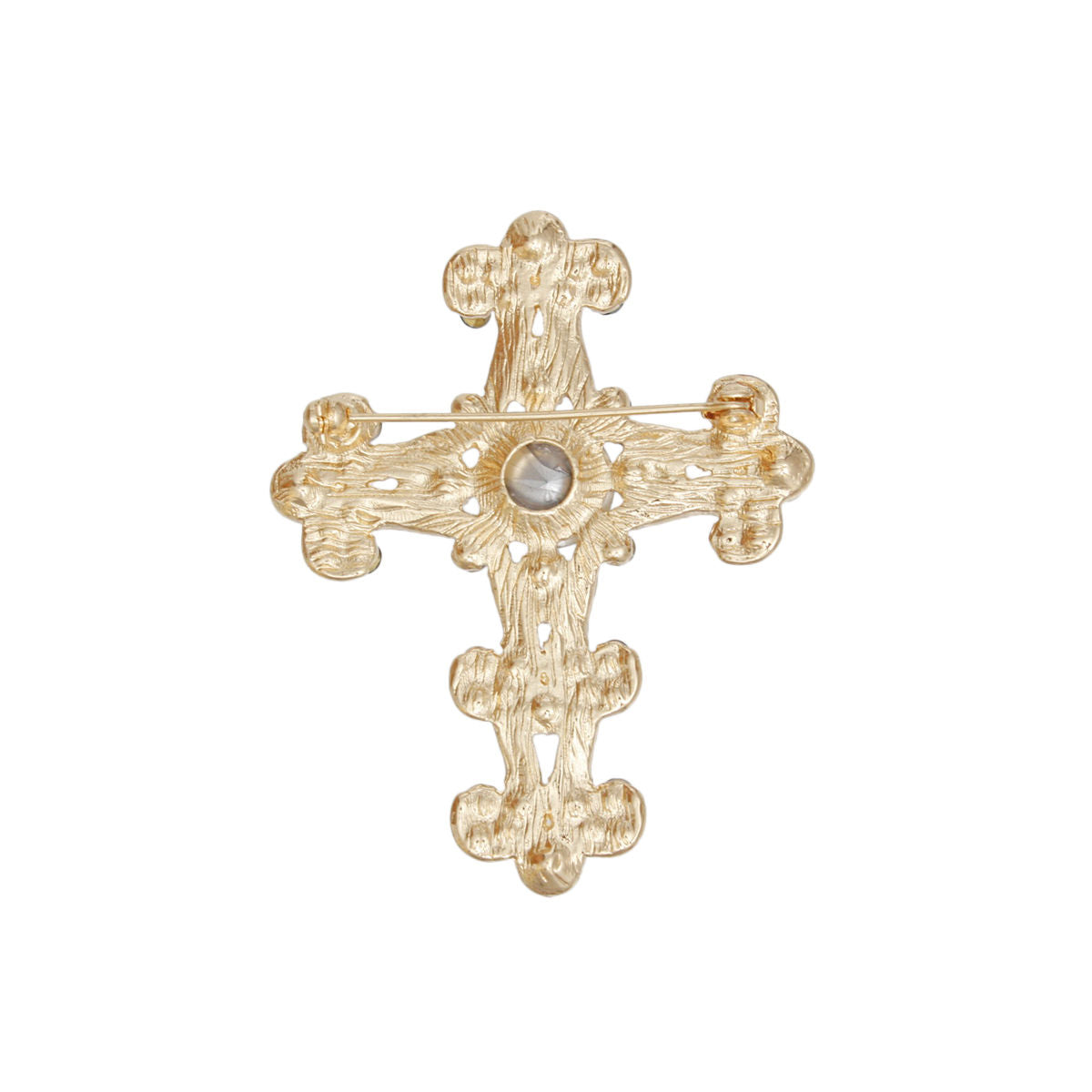 Victorian Cross Brooch Pin Red Green Stylish Women’s Fashion Accessory