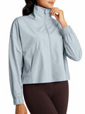 GYM RAINBOW Womens Waterproof Windbreaker Jacket Blue Size M