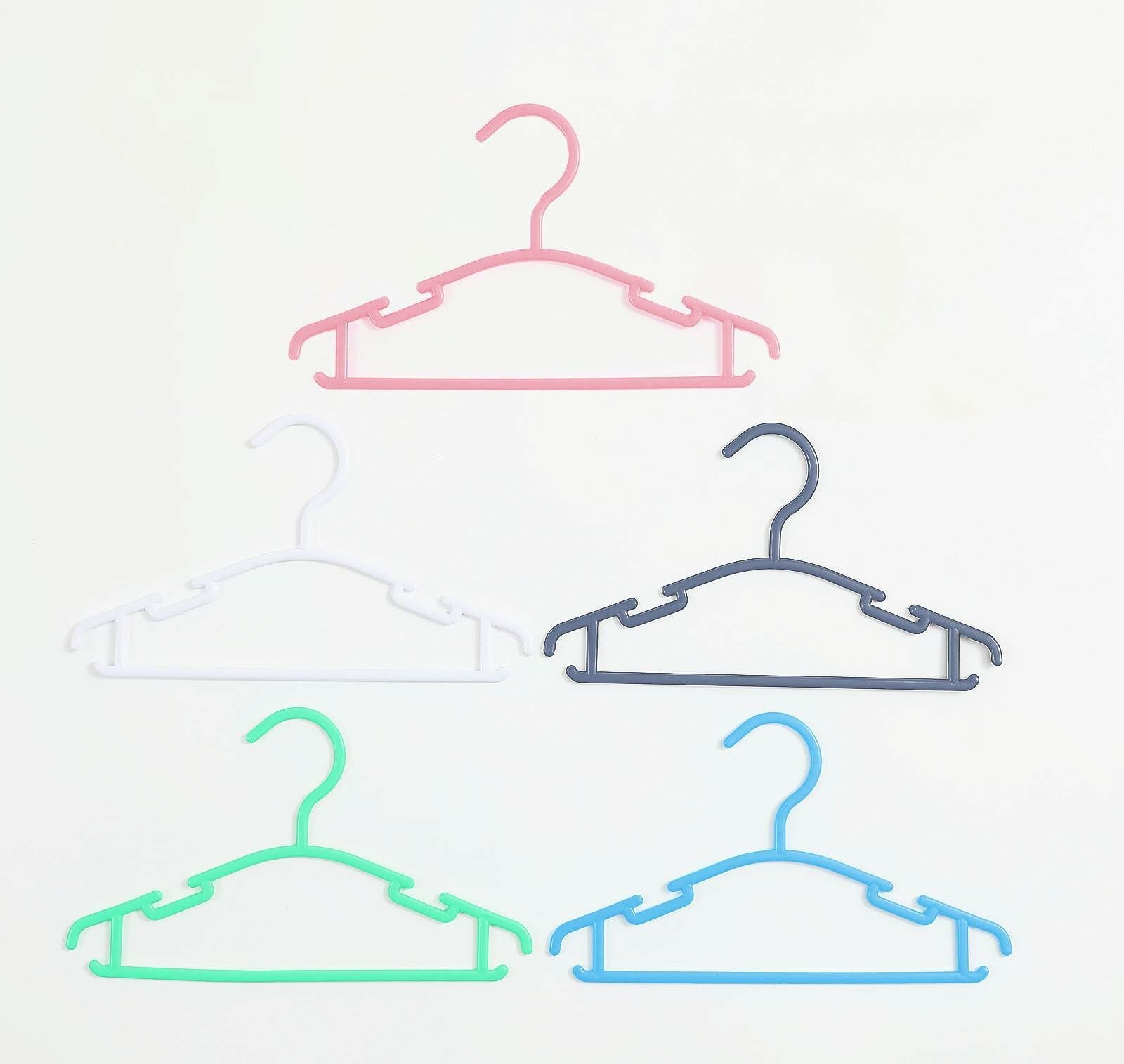 VIIBASE Baby Nursery Closet Hangers Ultra-Thin Plastic White 20 Pack