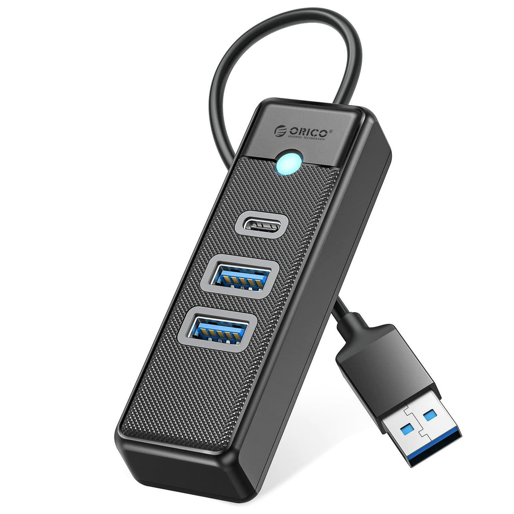 ORICO 4-Port USB 3.0 Hub with 0.49ft Cable Blue Fast Data Transfer