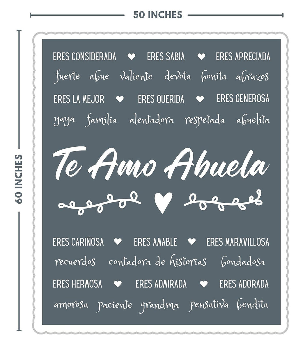 FILO ESTILO Abuela Blanket Sherpa Grey 60x50 Inches