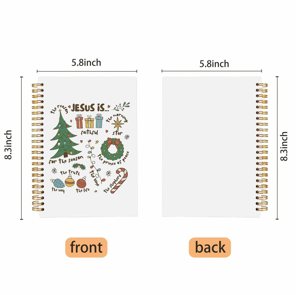 Ecezatik Christmas Notebook Jesus Is the Season 5.5x8.3 Inch Spiral
