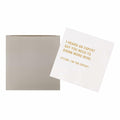 [Like New] VOWFOO Funny Quotes Cocktail Napkins 4.5x4.5in 2-Ply 100pcs White