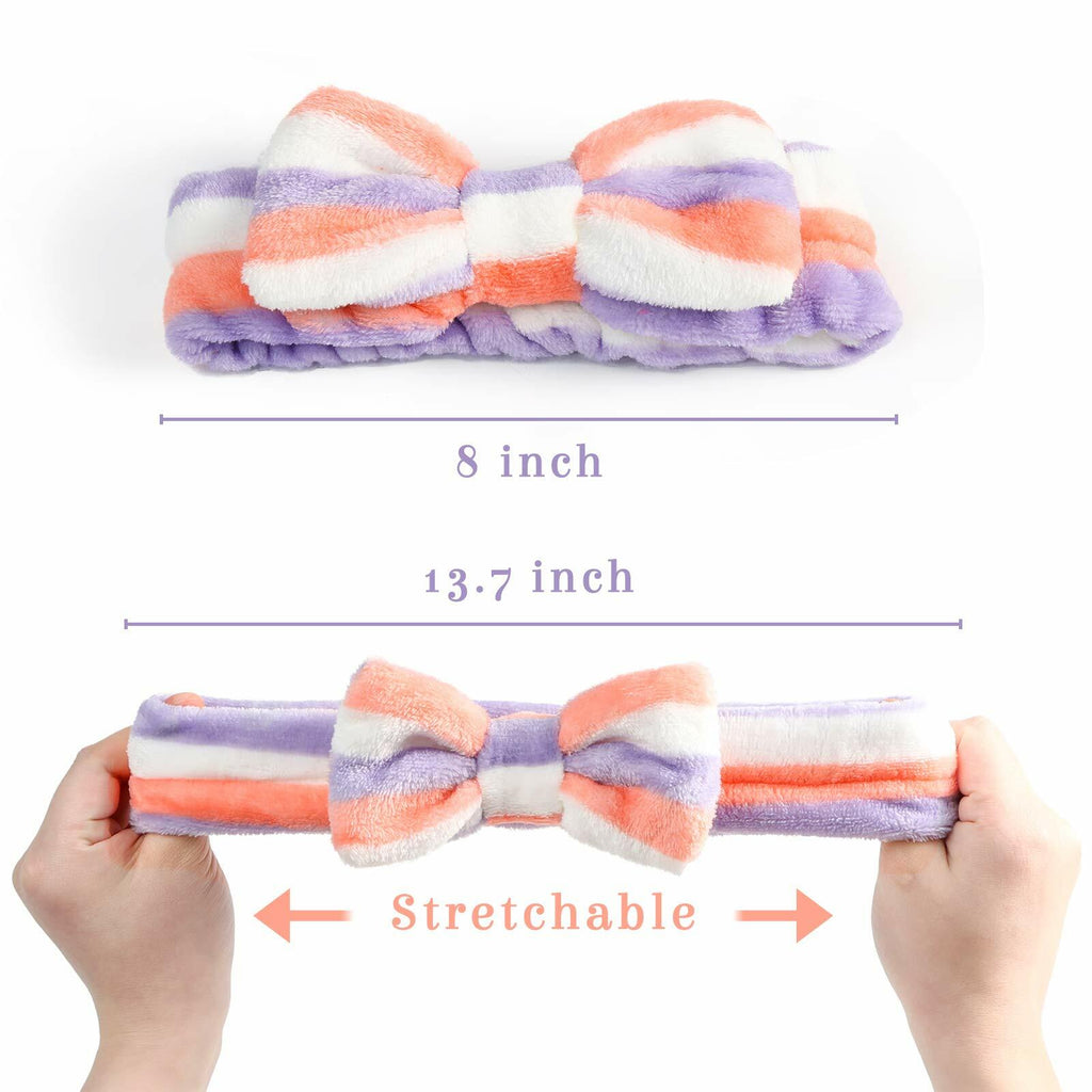 3 Otters Spa Headband Set 8PCS Soft Microfiber Face Wash for Women Girls