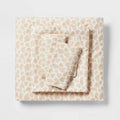 Room Essentials Twin XL Microfiber Sheet Set Pink Leopard Print Size Twin XL