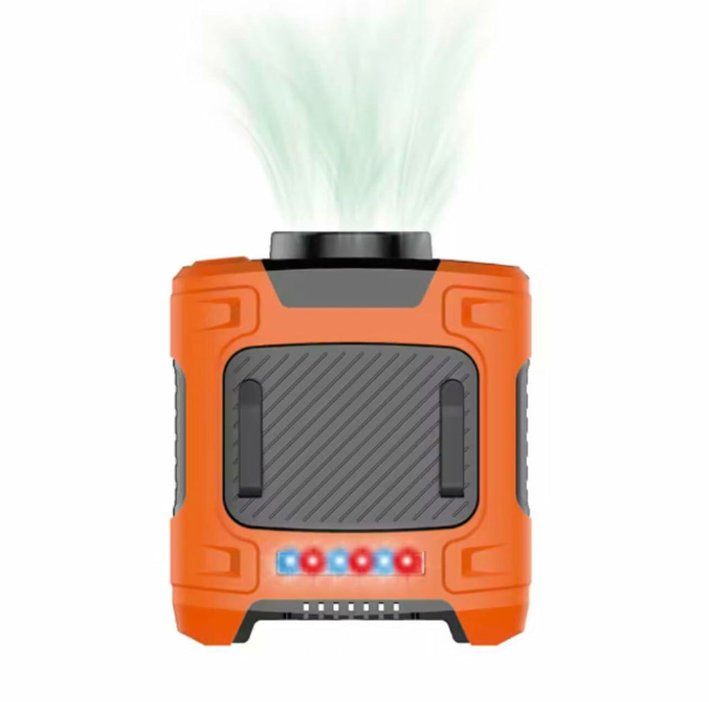 Generic AMKEN Waist Fan Clip-On Portable Cooling Fan 10000mAh LED Orange/Black