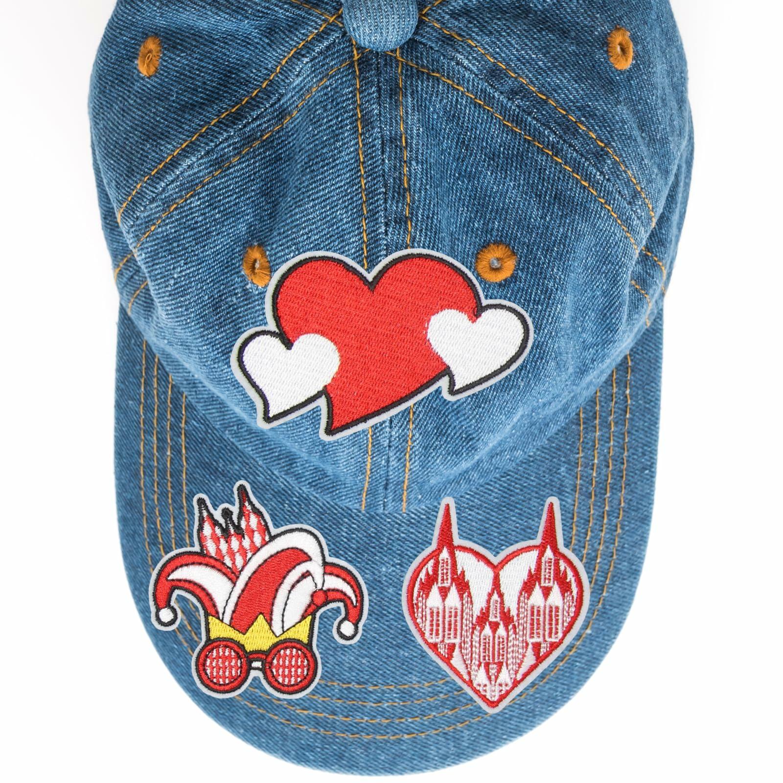 HEYTRCO 9PCS Clown Costume Iron-On Patches Set Red Mardi Gras