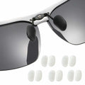 TORWOL 5 Pairs Silicone Glasses Nose Pads Push-in Anti-Slip Black Replacement
