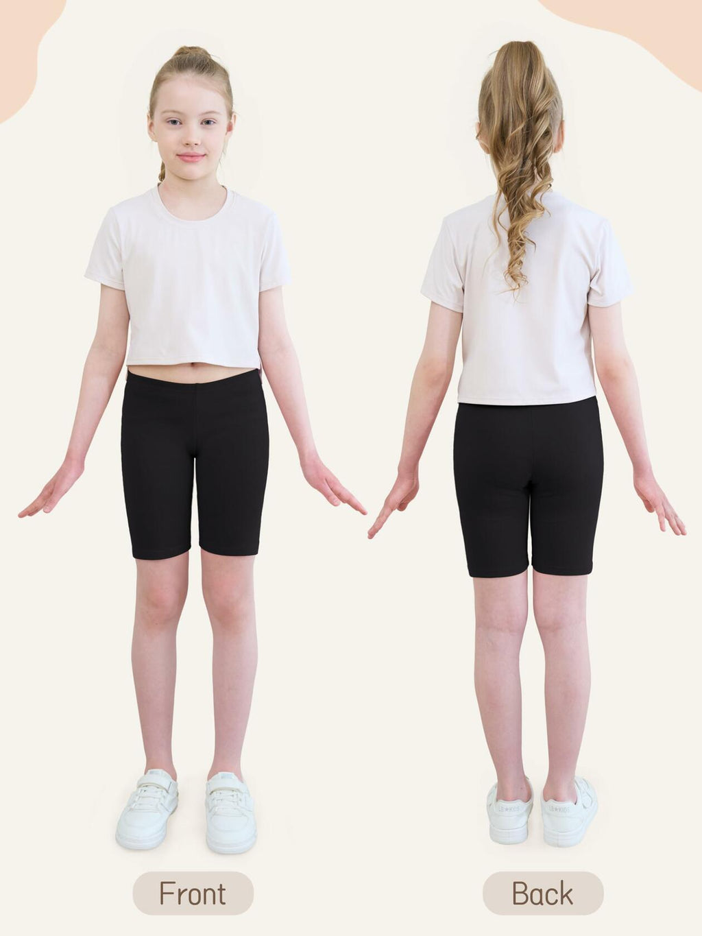 HoeVou Girls Cotton Cartwheel Biker Bermuda Shorts 4 Pack Multi-Color Size 5-6X
