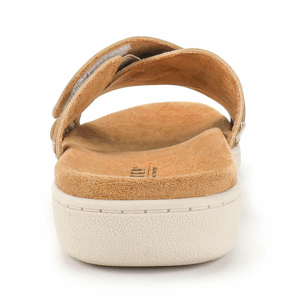 LazyStep Women’s Adjustable Cross Sandals Arch Support Tan Size 6