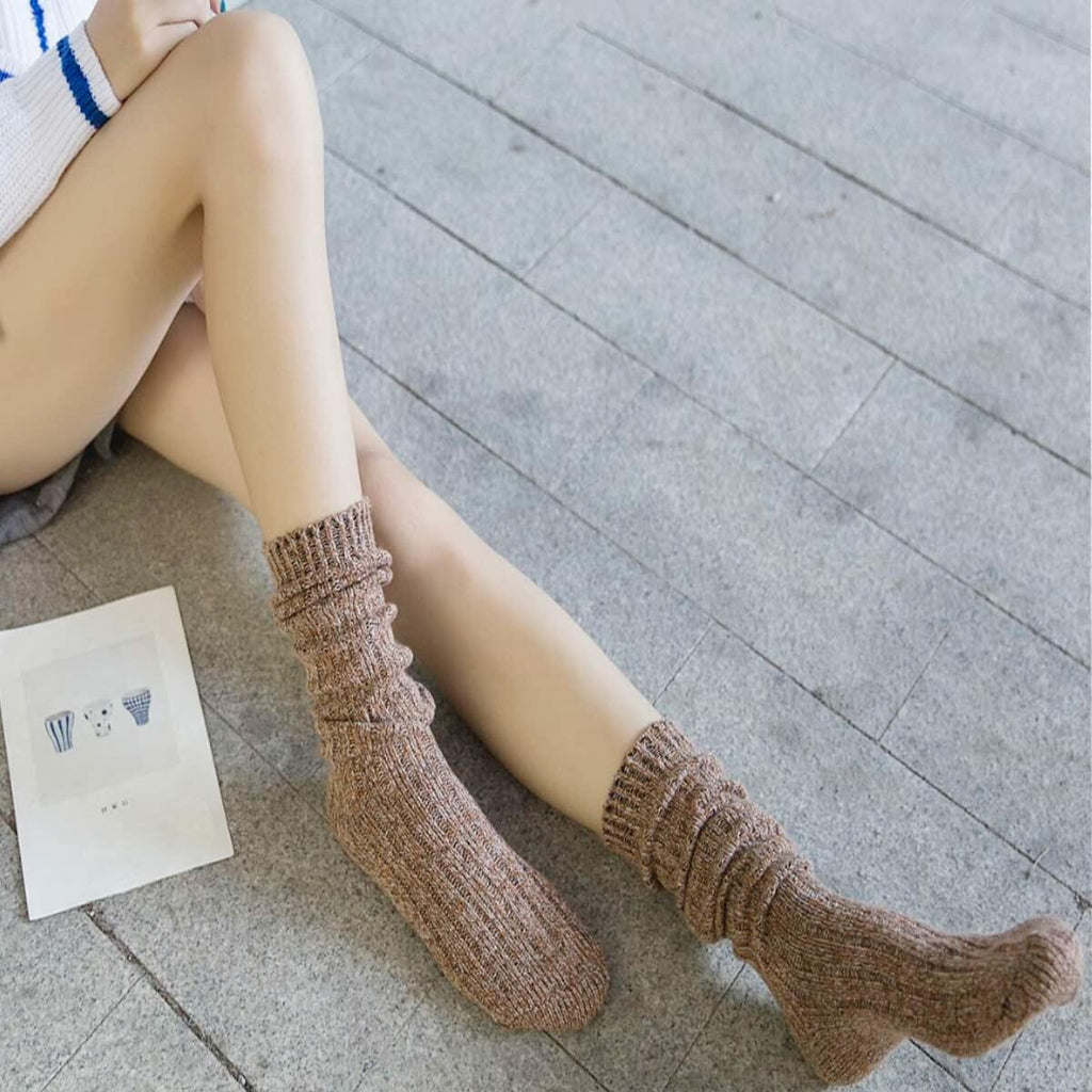 TINTAO Women’s Winter Cable Knit Knee High Boot Socks 3 Pairs Size 5-11 A10