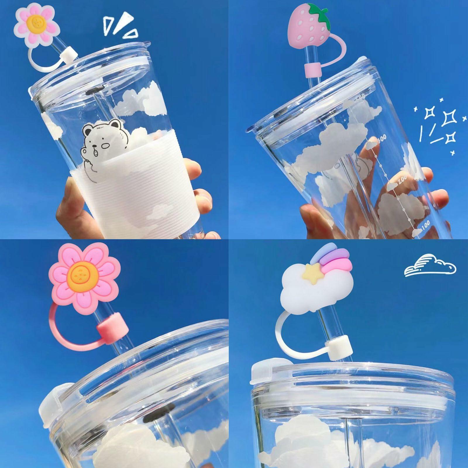 5Pcs Silicone Straw Covers for Stanley Cup 30&40oz Tumbler Pink Reusable